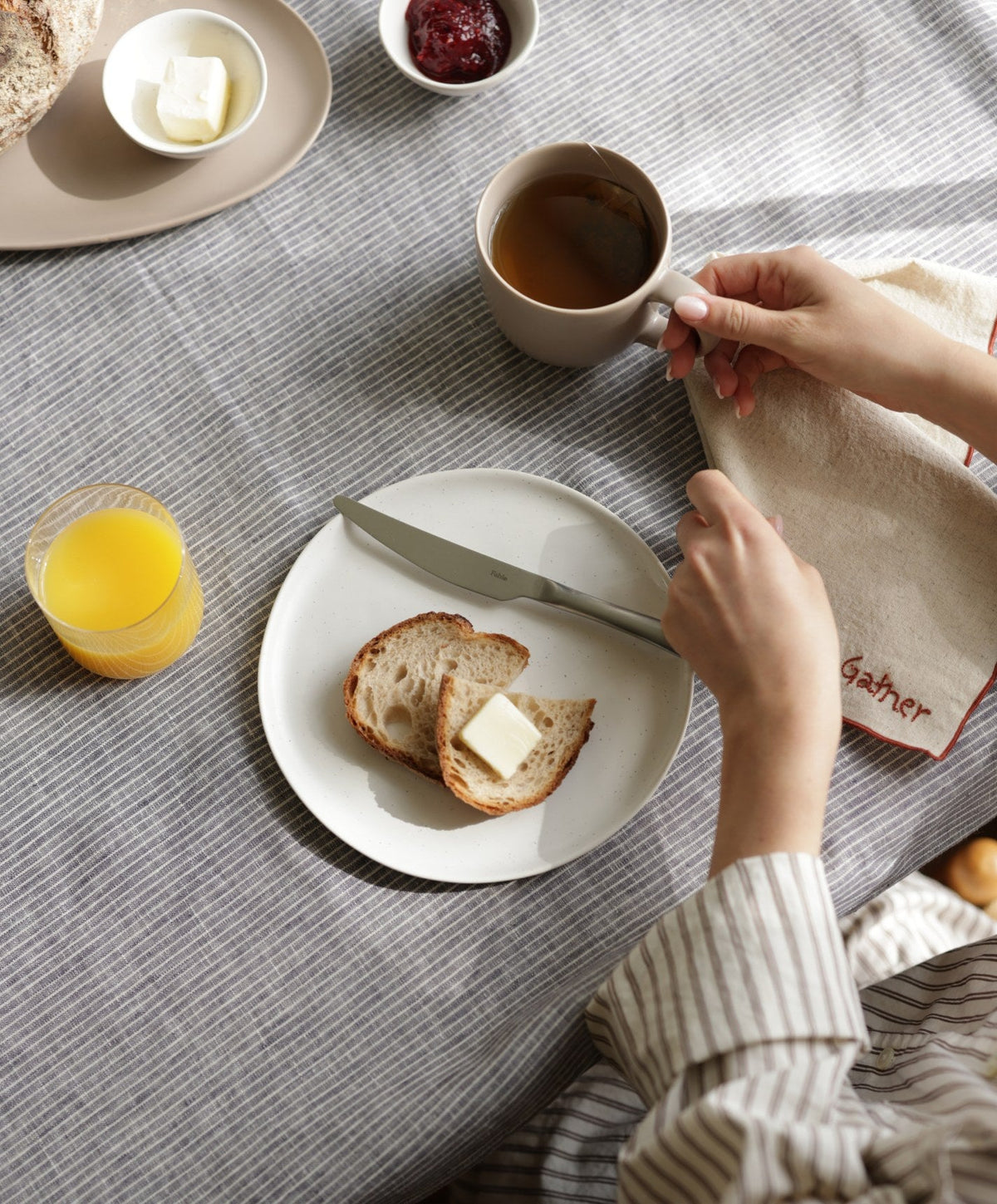 Salad Plates by Fable Home, shown in Speckled White.