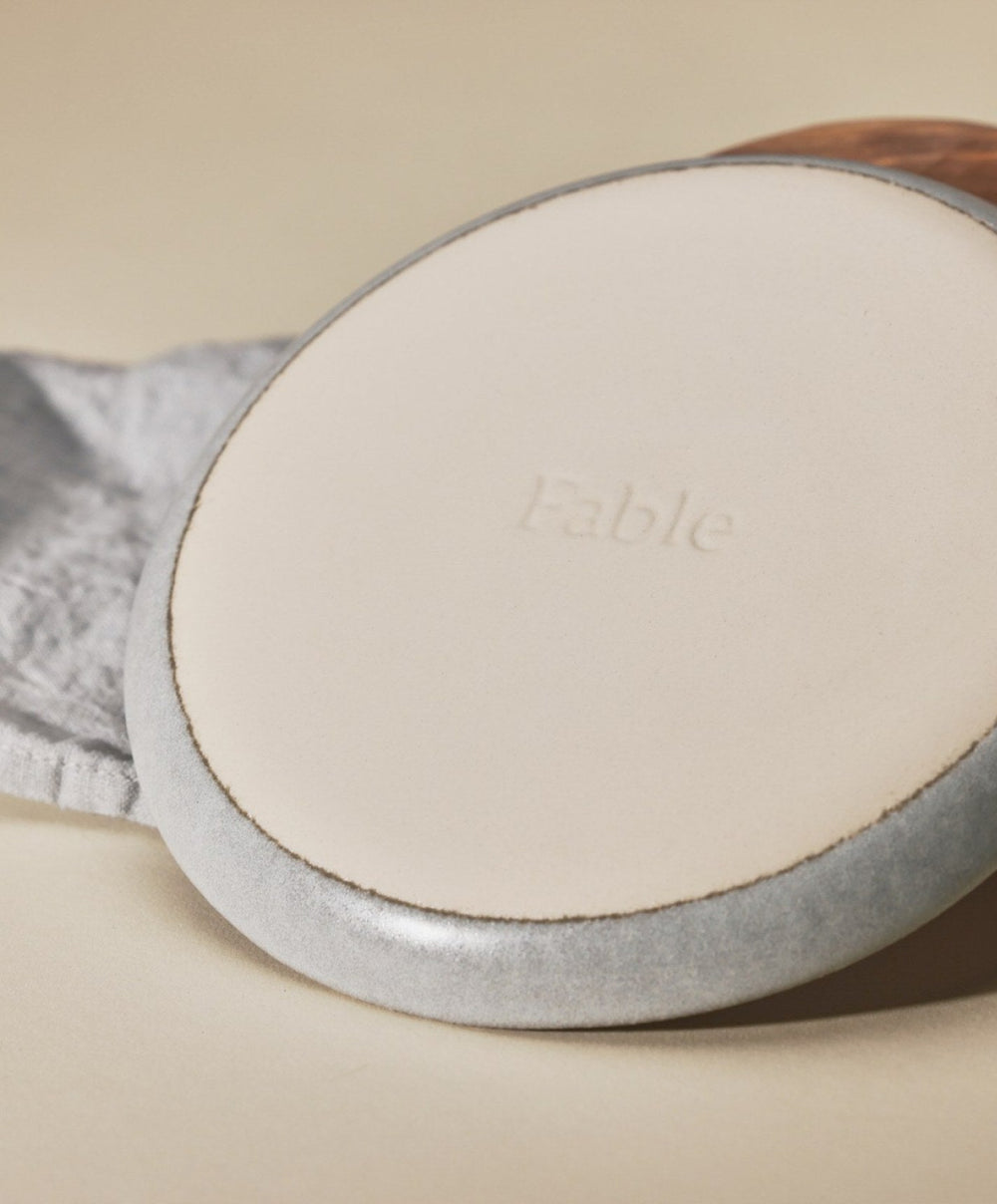 Dinner Plates by Fable Home, shown in Stone Blue.