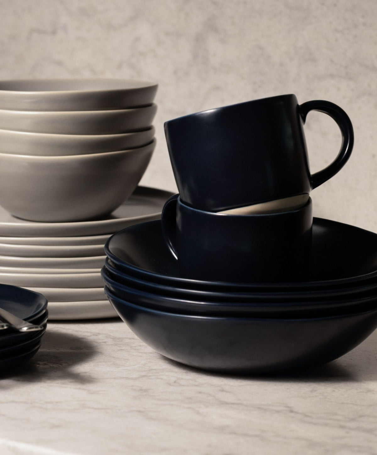 Mugs by Fable Home, shown in Midnight Blue.