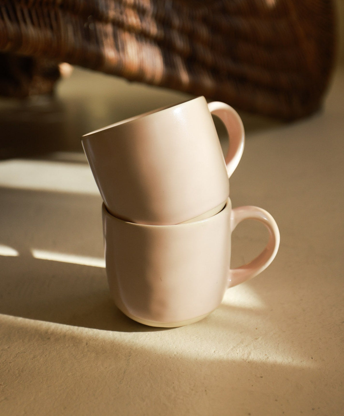 Mugs by Fable Home, shown in Blush Pink.