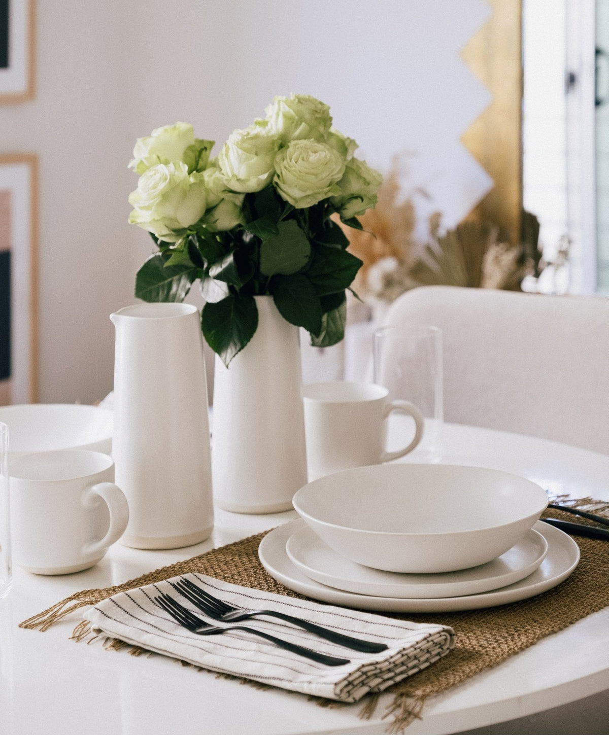 Pasta Bowls by Fable Home, shown in Cloud White.