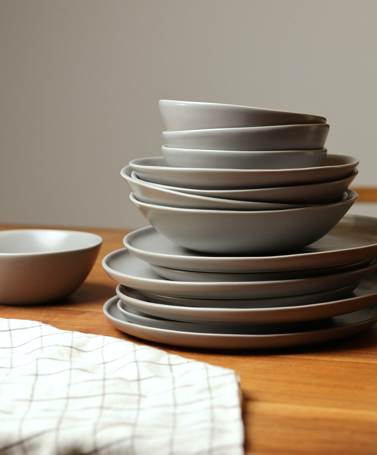 Pasta Bowls by Fable Home, shown in Dove Gray.