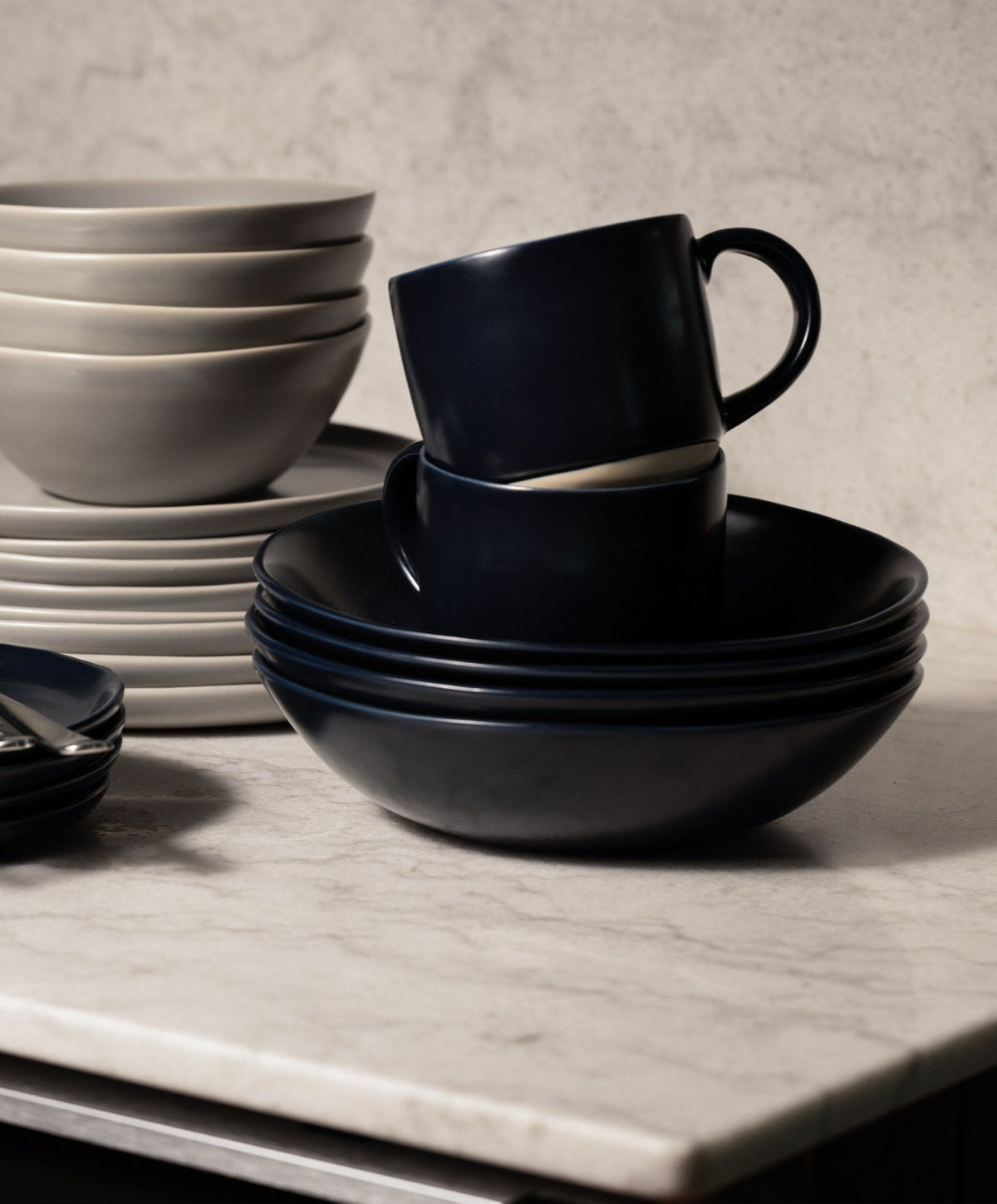 Pasta Bowls by Fable Home, shown in Midnight Blue.
