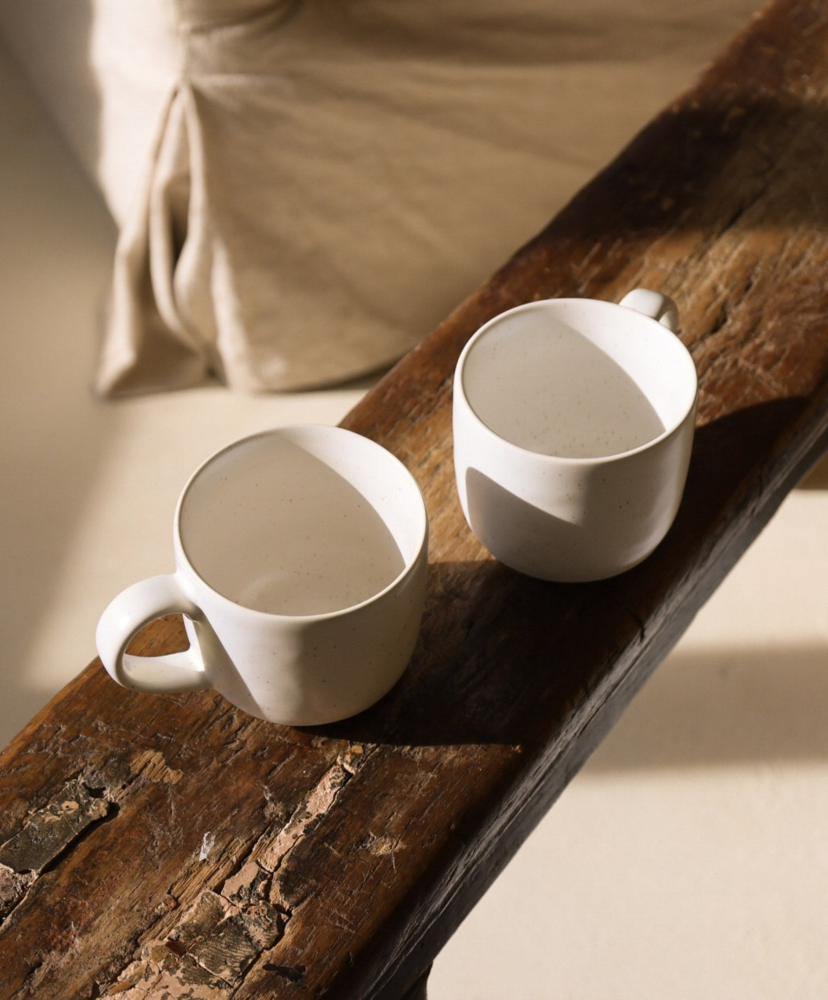 Mugs by Fable Home, shown in Speckled White.