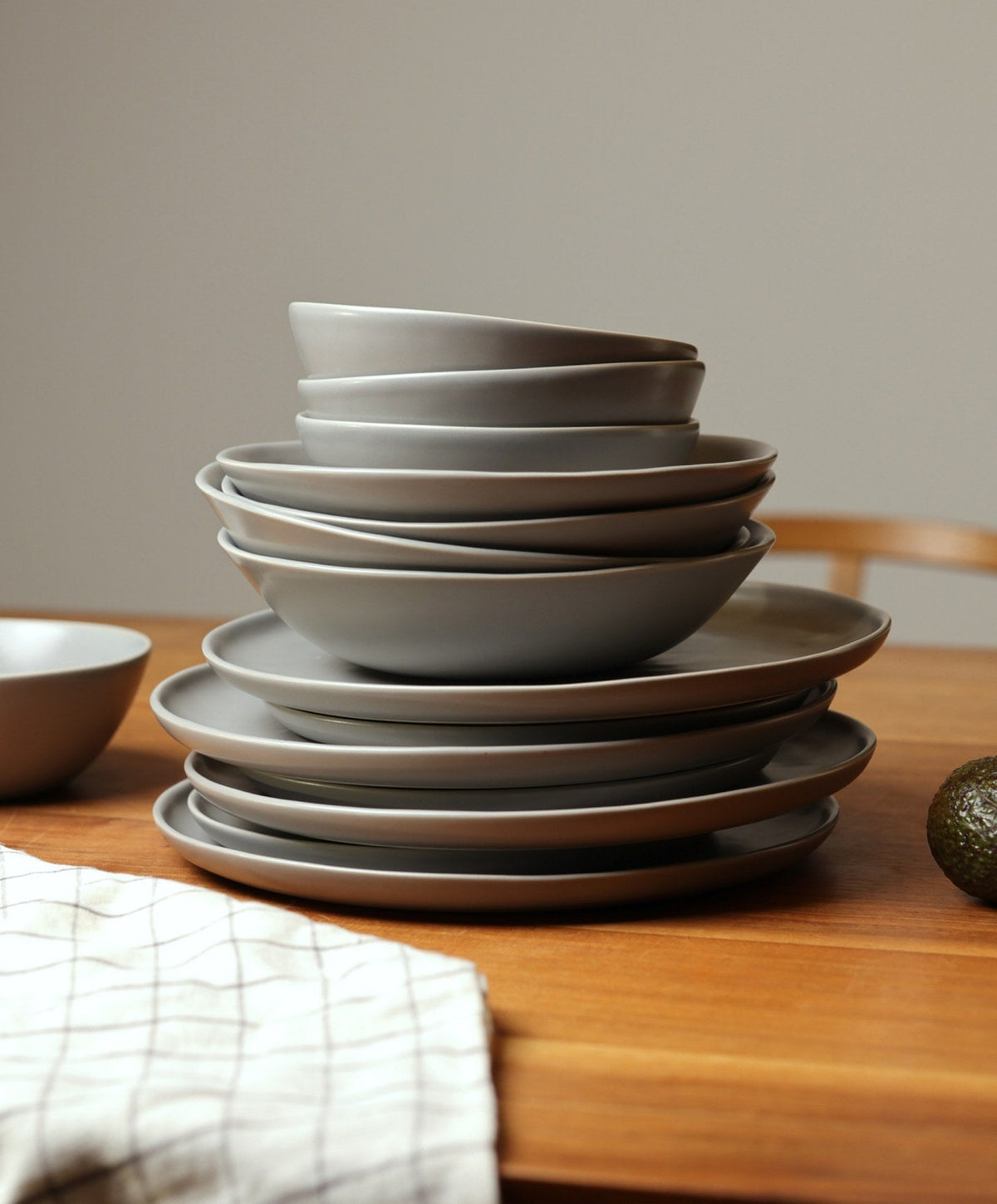 Dinner Plates by Fable Home, shown in Dove Gray.