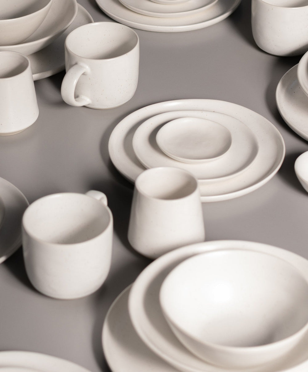 Dinner Plates by Fable Home, shown in Speckled White.