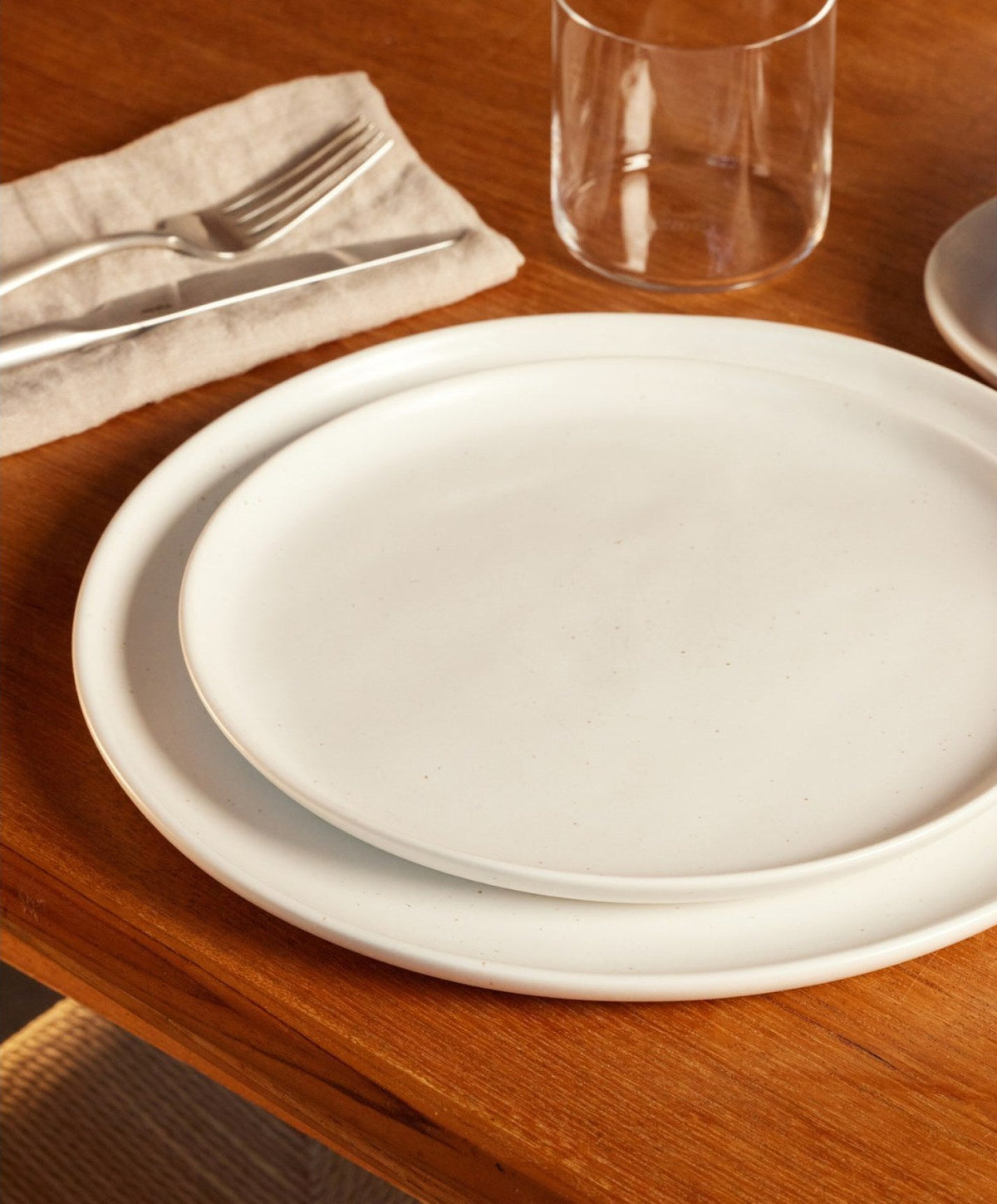 Dinner Plates by Fable Home, shown in Speckled White.
