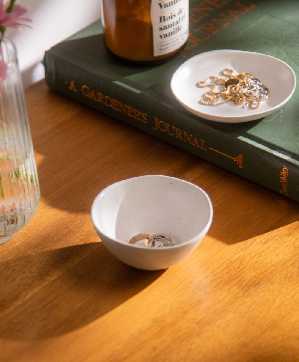 Little Bowls by Fable Home, shown in Speckled White.