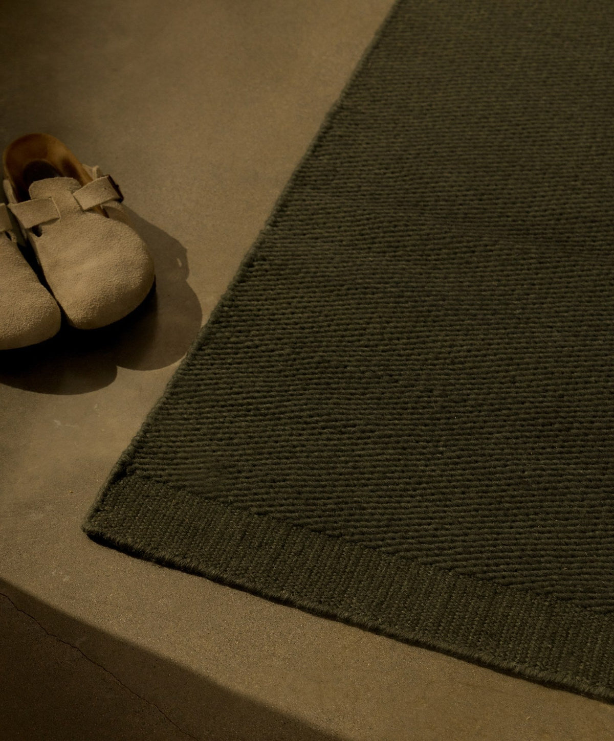 Wool Rug by Fable Home, shown in Forest Green.