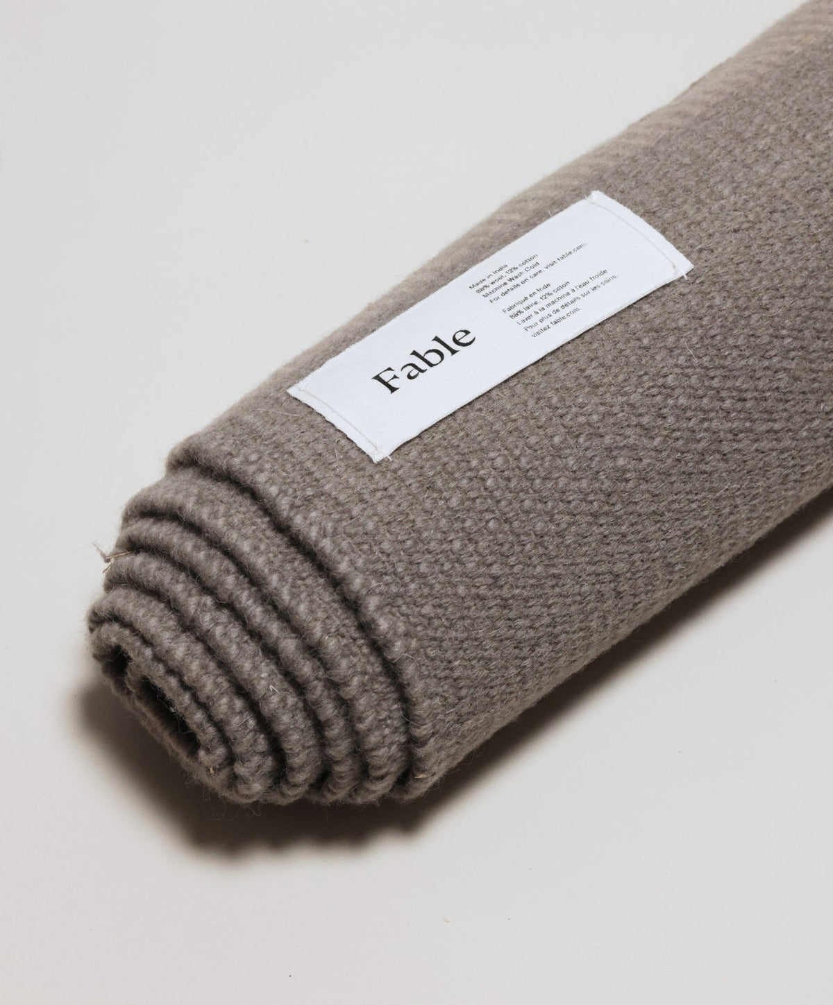 Wool Rug by Fable Home, shown in Slate Gray.
