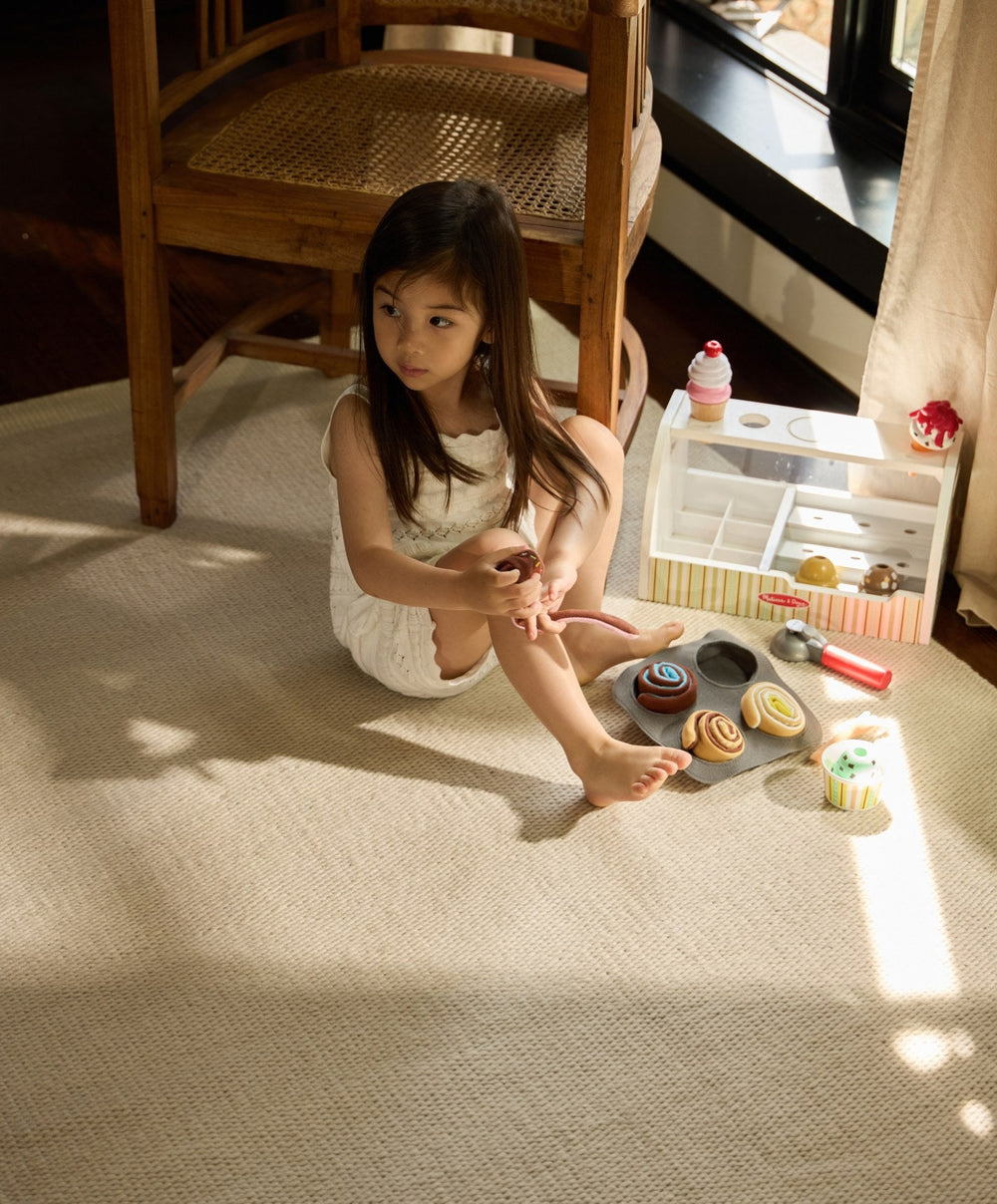 Wool Rug by Fable Home, shown in Dune Gray.