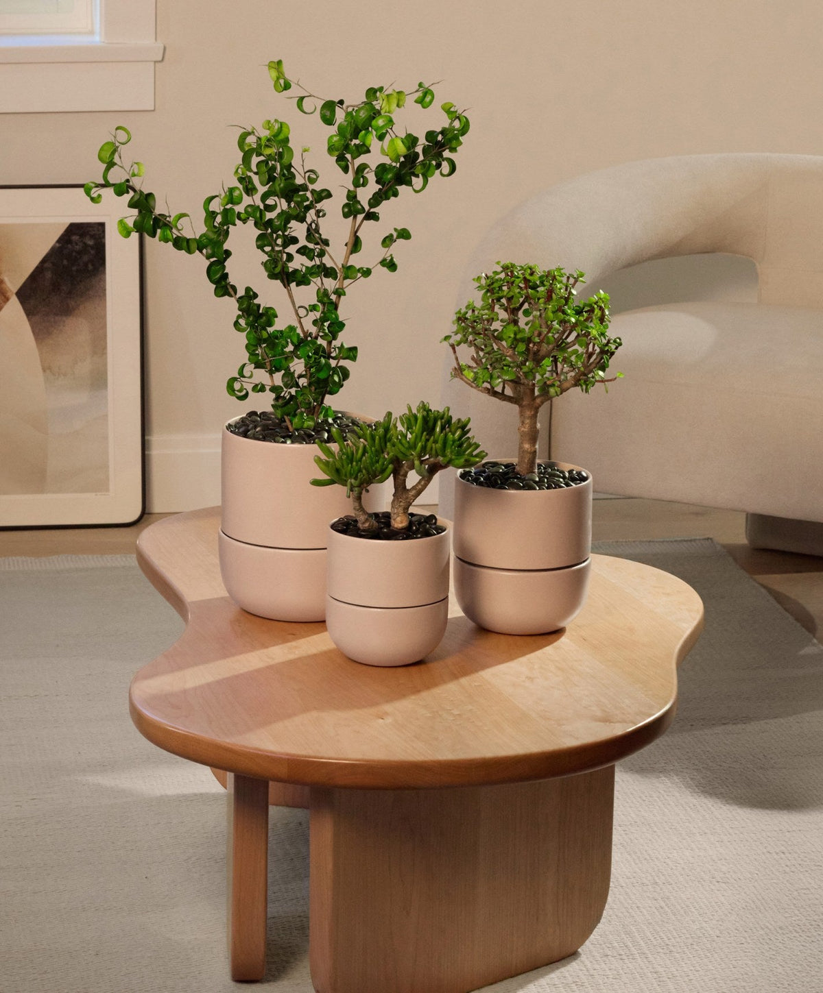 Large Planter by Fable Home, shown in Shoreline Sand.