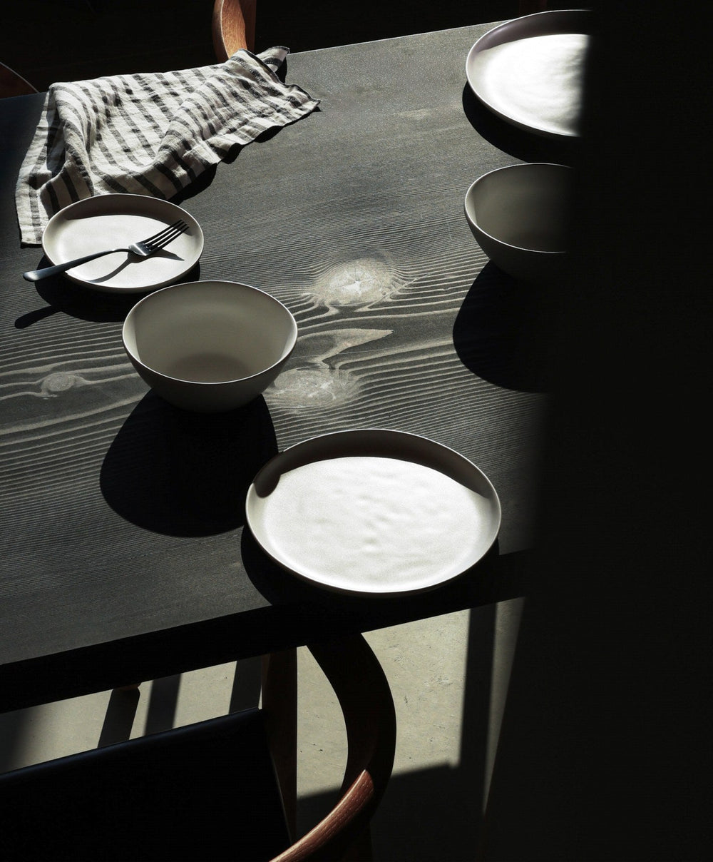 Lunch Plates by Fable Home, shown in Cloud White.