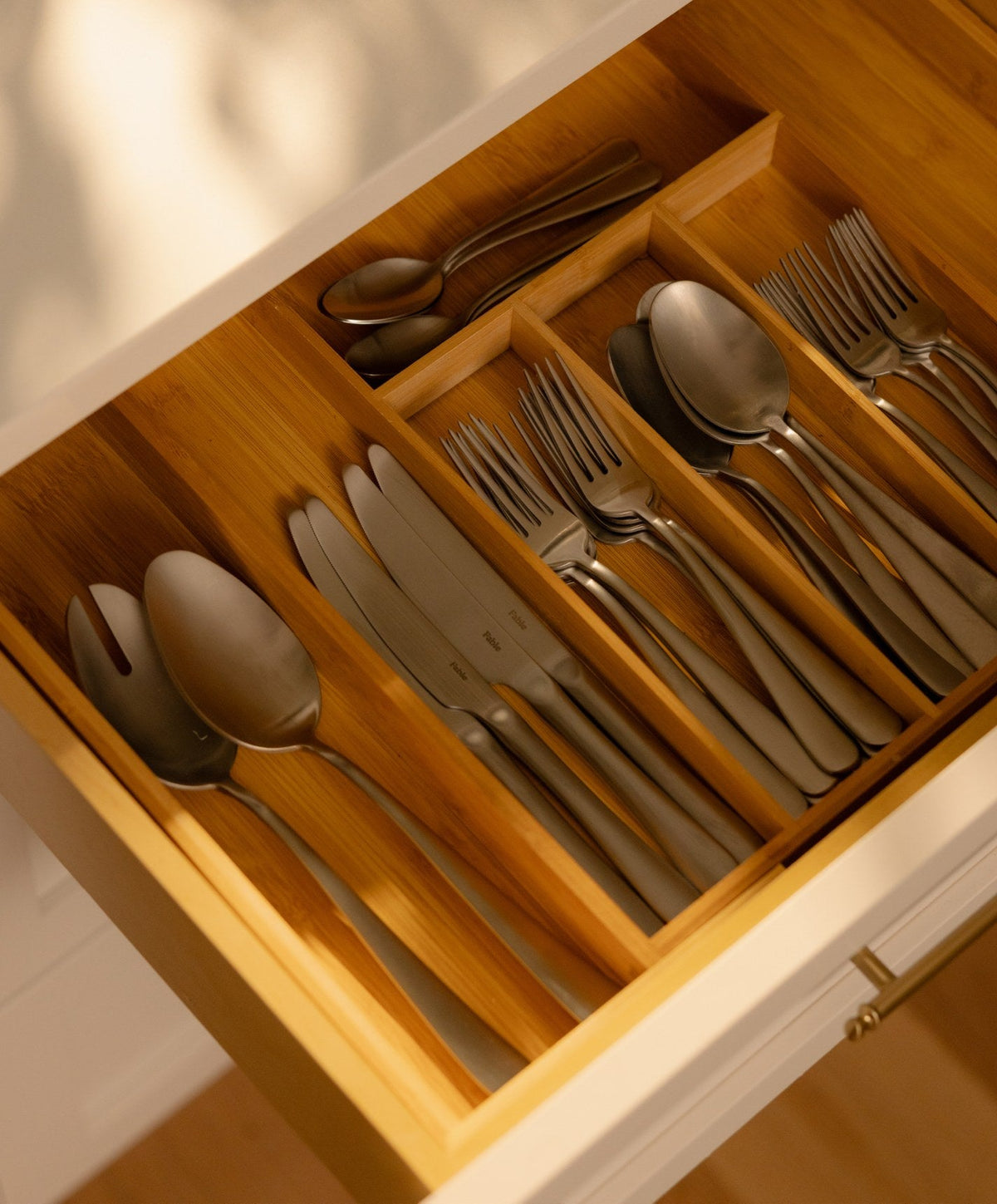 Flatware Set by Fable Home, shown in Matte Silver.
