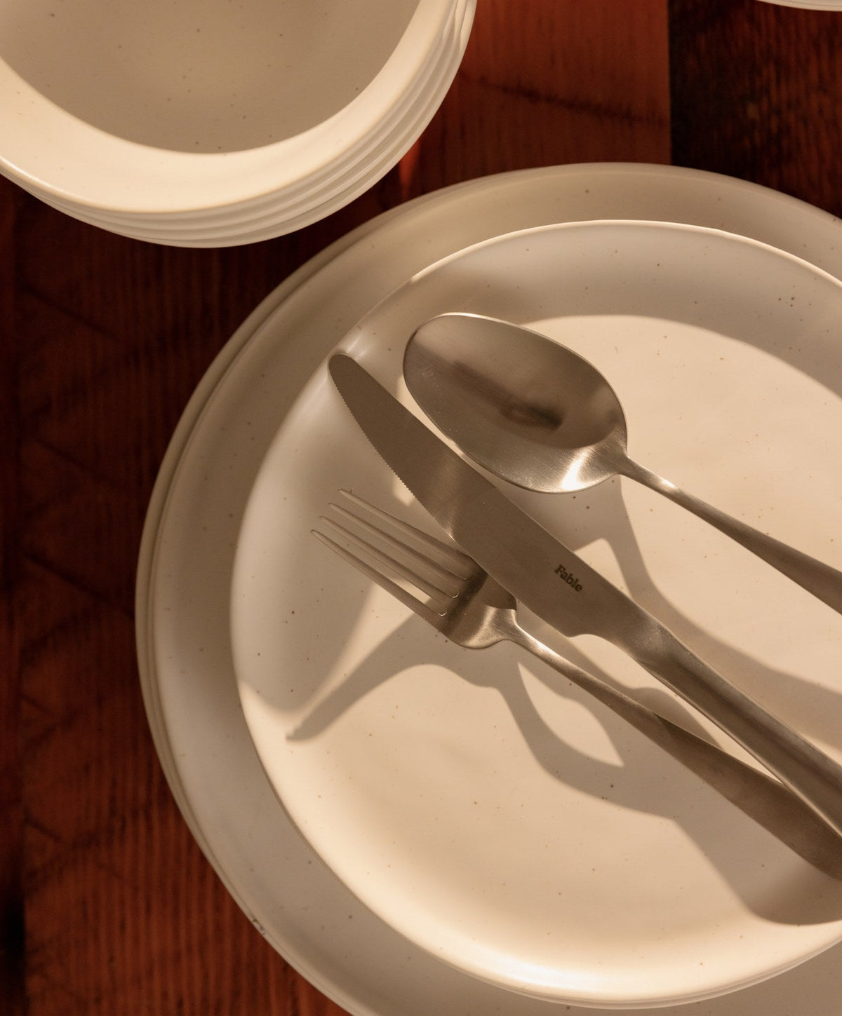 Flatware Set by Fable Home, shown in Matte Silver.