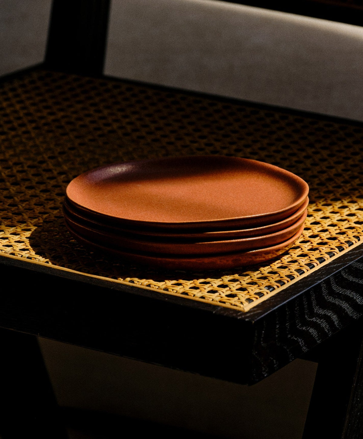 Dessert Plates by Fable Home, shown in Canyon Clay.