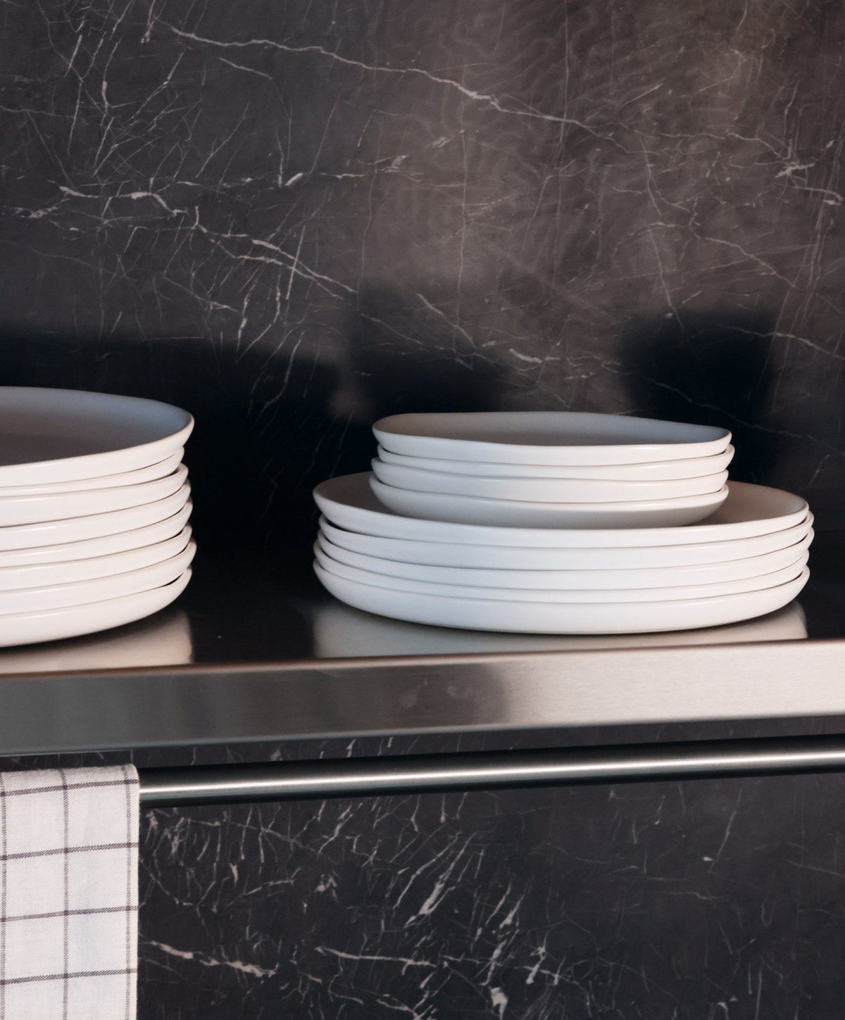 Dessert Plates by Fable Home, shown in Cloud White.
