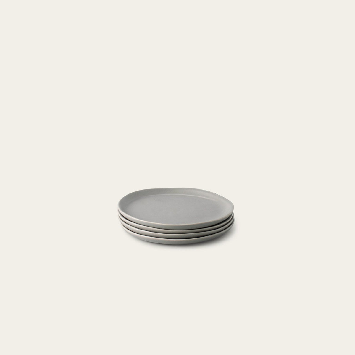 Dessert Plates by Fable Home, shown in Dove Gray.