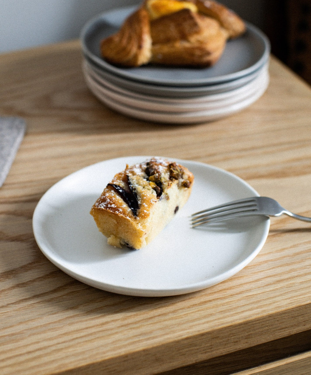 Dessert Plates by Fable Home, shown in Speckled White.