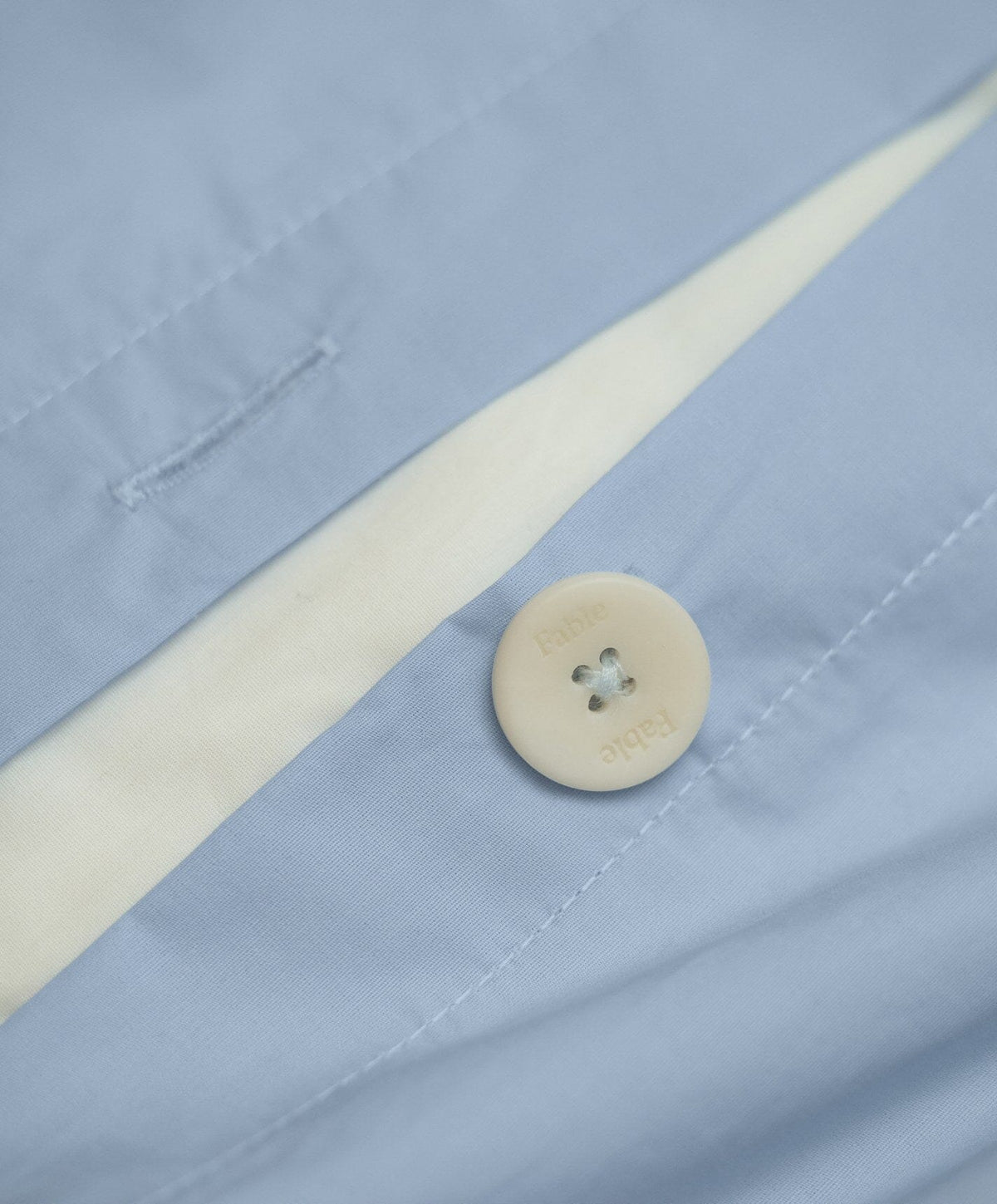 Percale Complete Bed Set by Fable Home, shown in Meadow Blue.