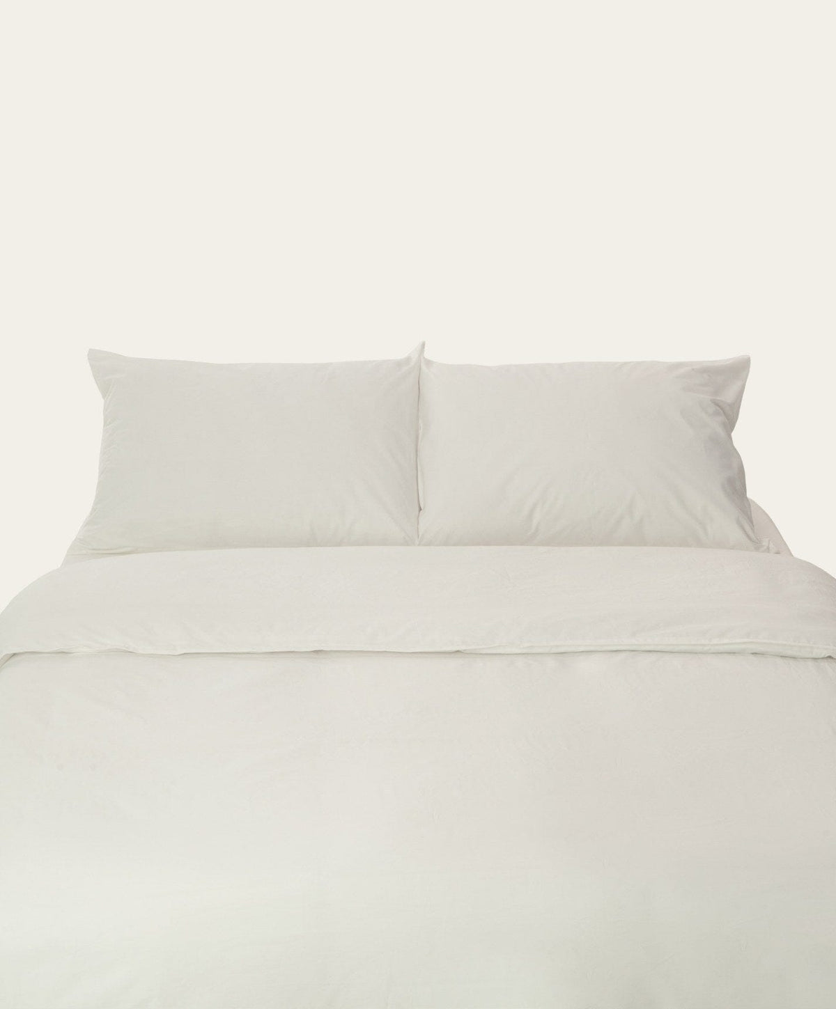 Percale Complete Bed Set by Fable Home, shown in Shell White.