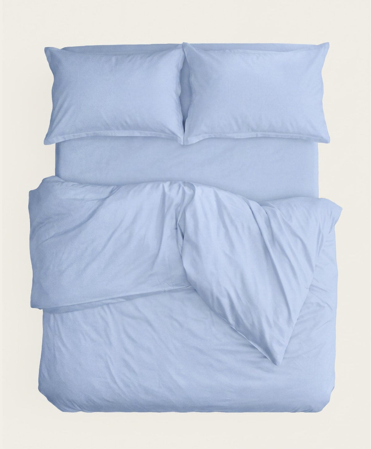 Percale Duvet Cover by Fable Home, shown in Meadow Blue.