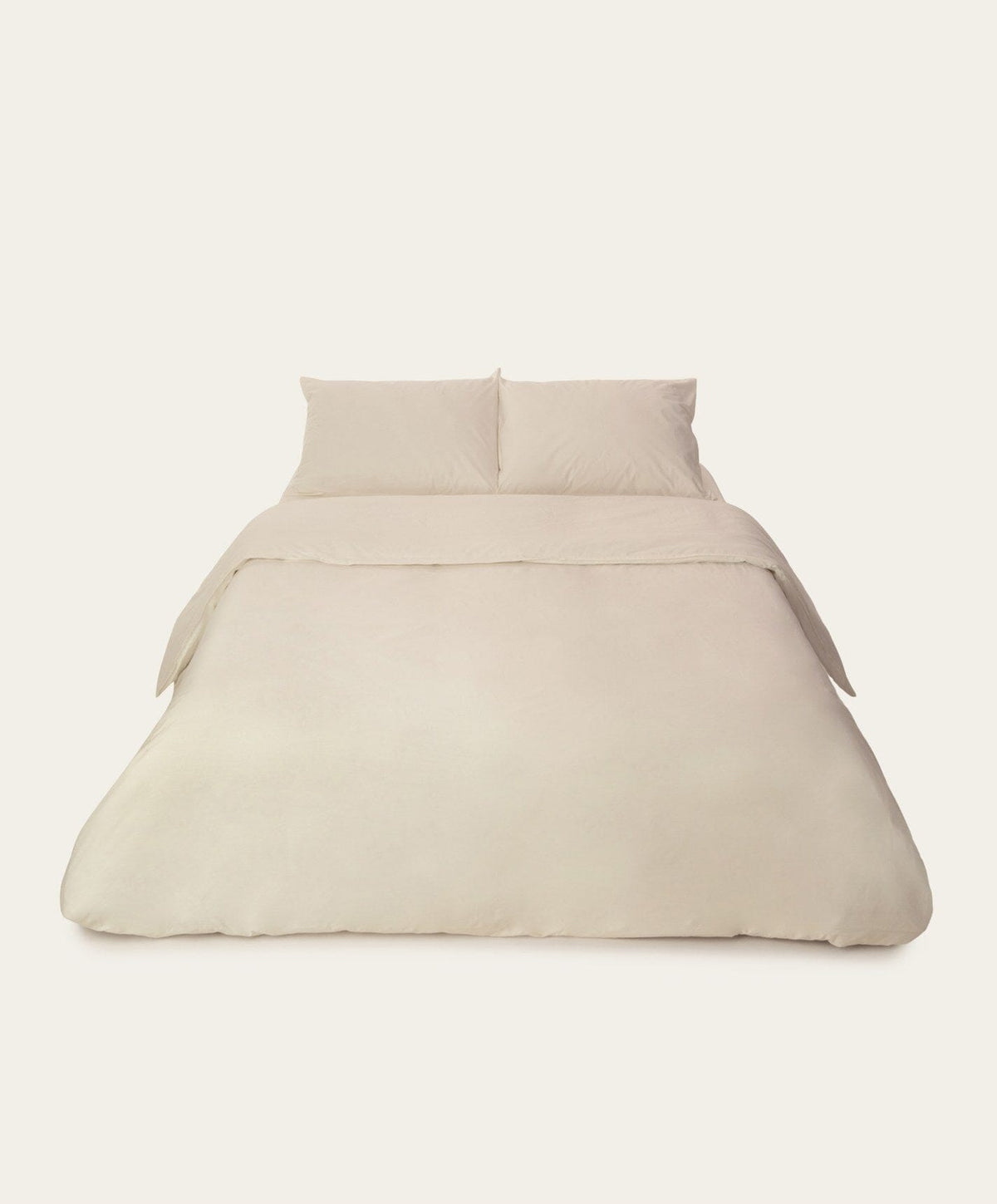 Percale Duvet Cover by Fable Home, shown in Birch Sand.