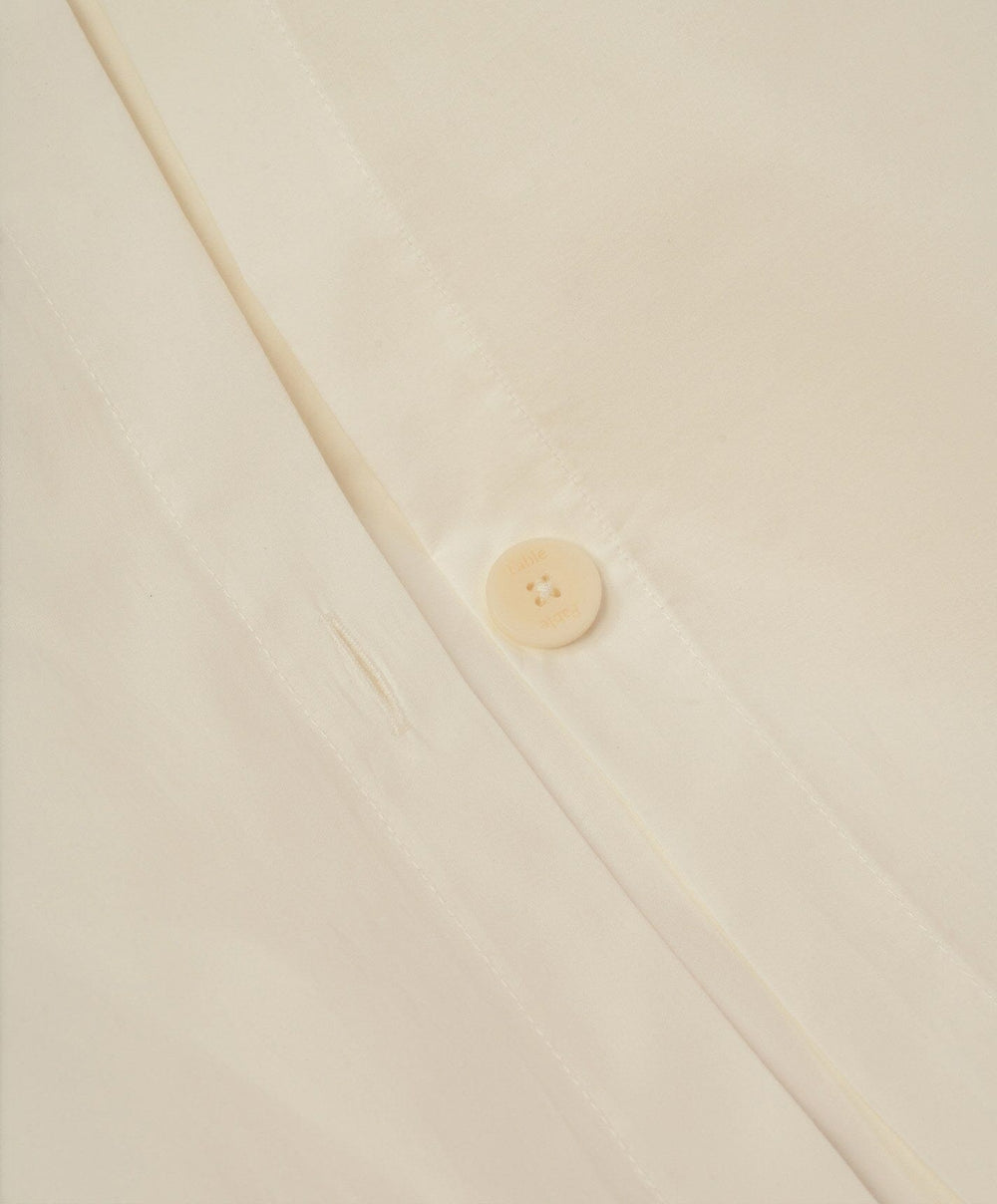 Percale Duvet Cover by Fable Home, shown in Birch Sand.
