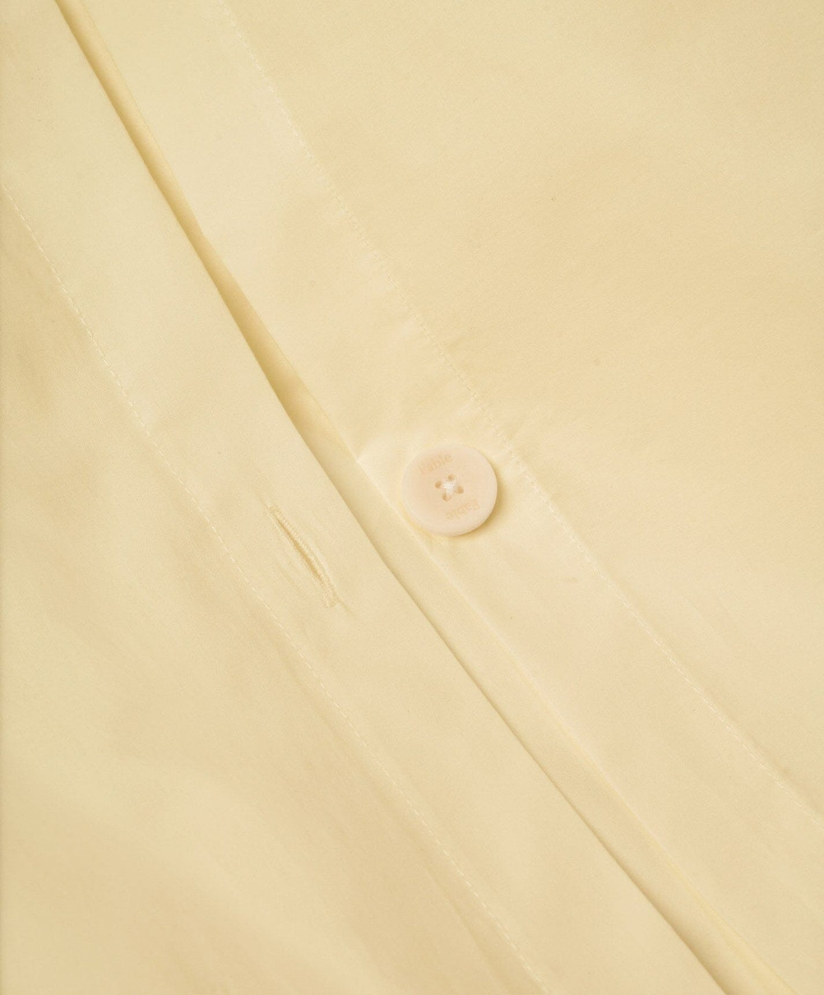 Percale Duvet Cover by Fable Home, shown in Buttercup Yellow.