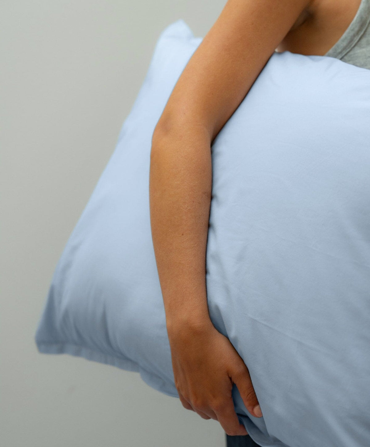 Percale Duvet Set by Fable Home, shown in Meadow Blue.