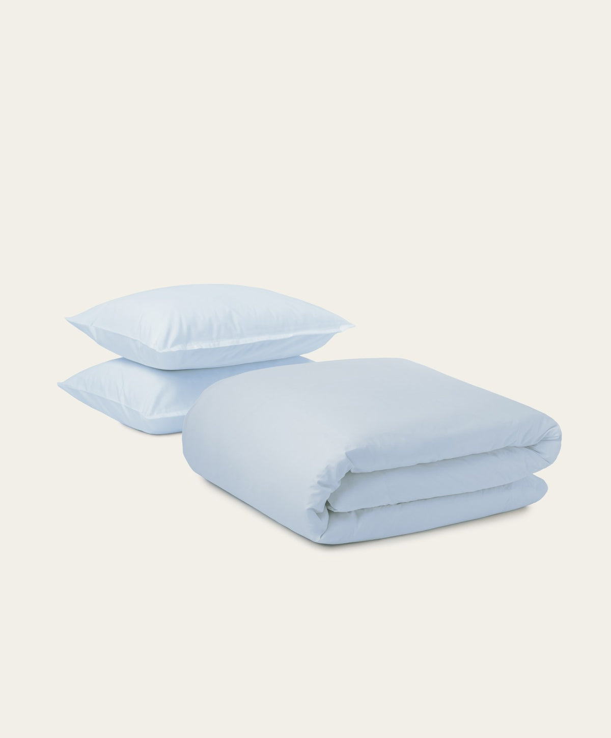 Percale Duvet Set by Fable Home, shown in Meadow Blue.