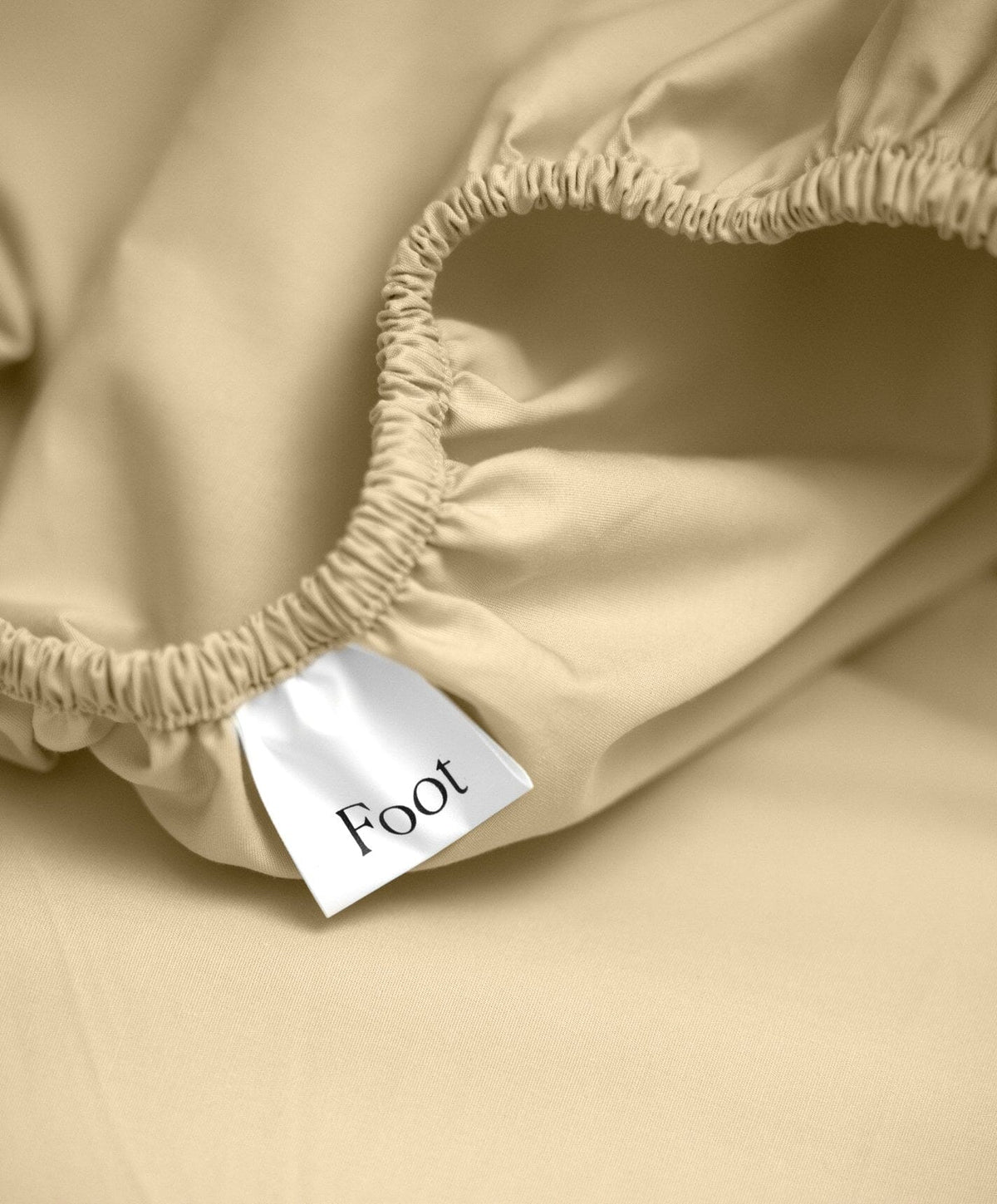 Percale Fitted Sheet by Fable Home, shown in Buttercup Yellow.