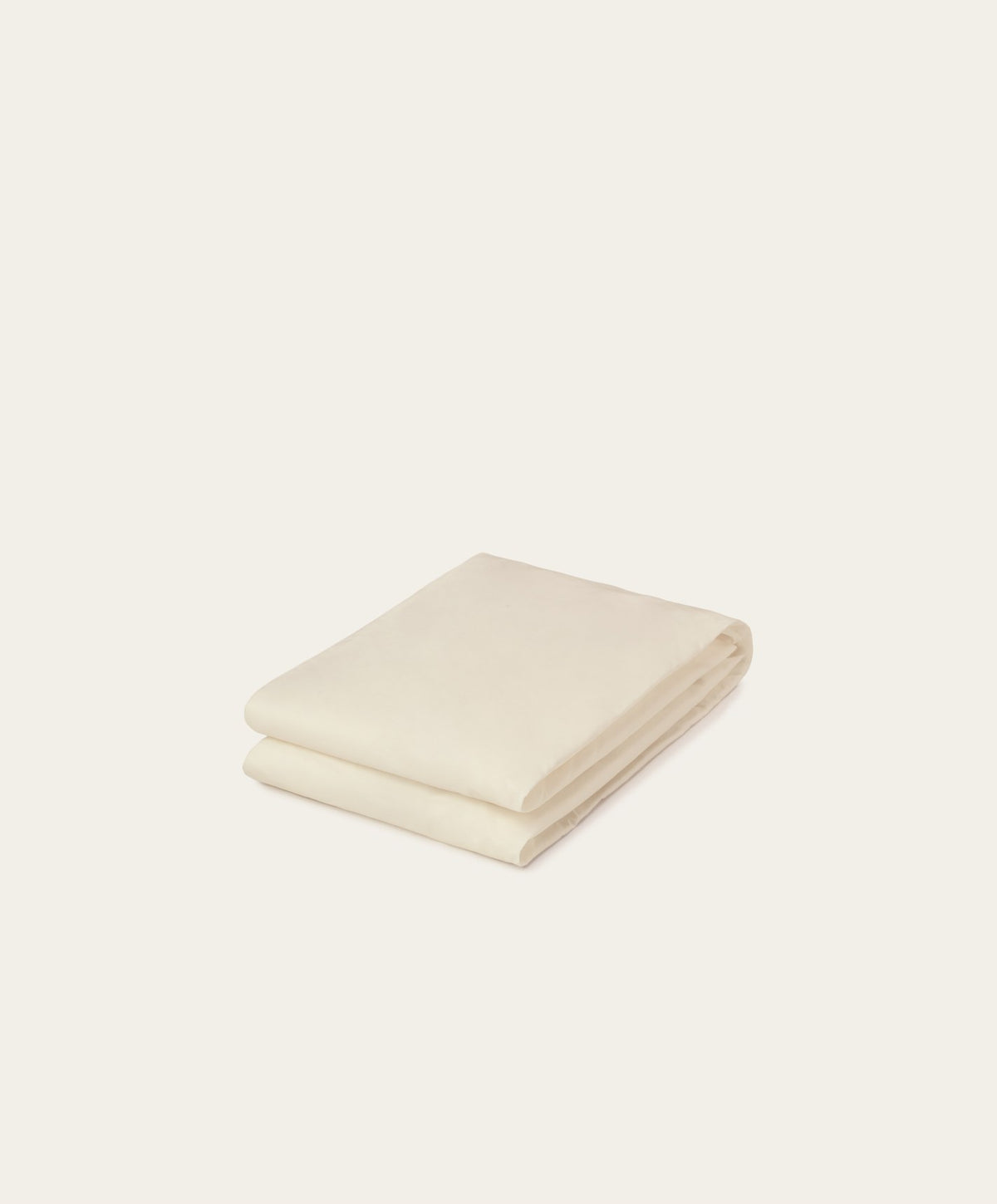 Percale Fitted Sheet by Fable Home, shown in Birch Sand.