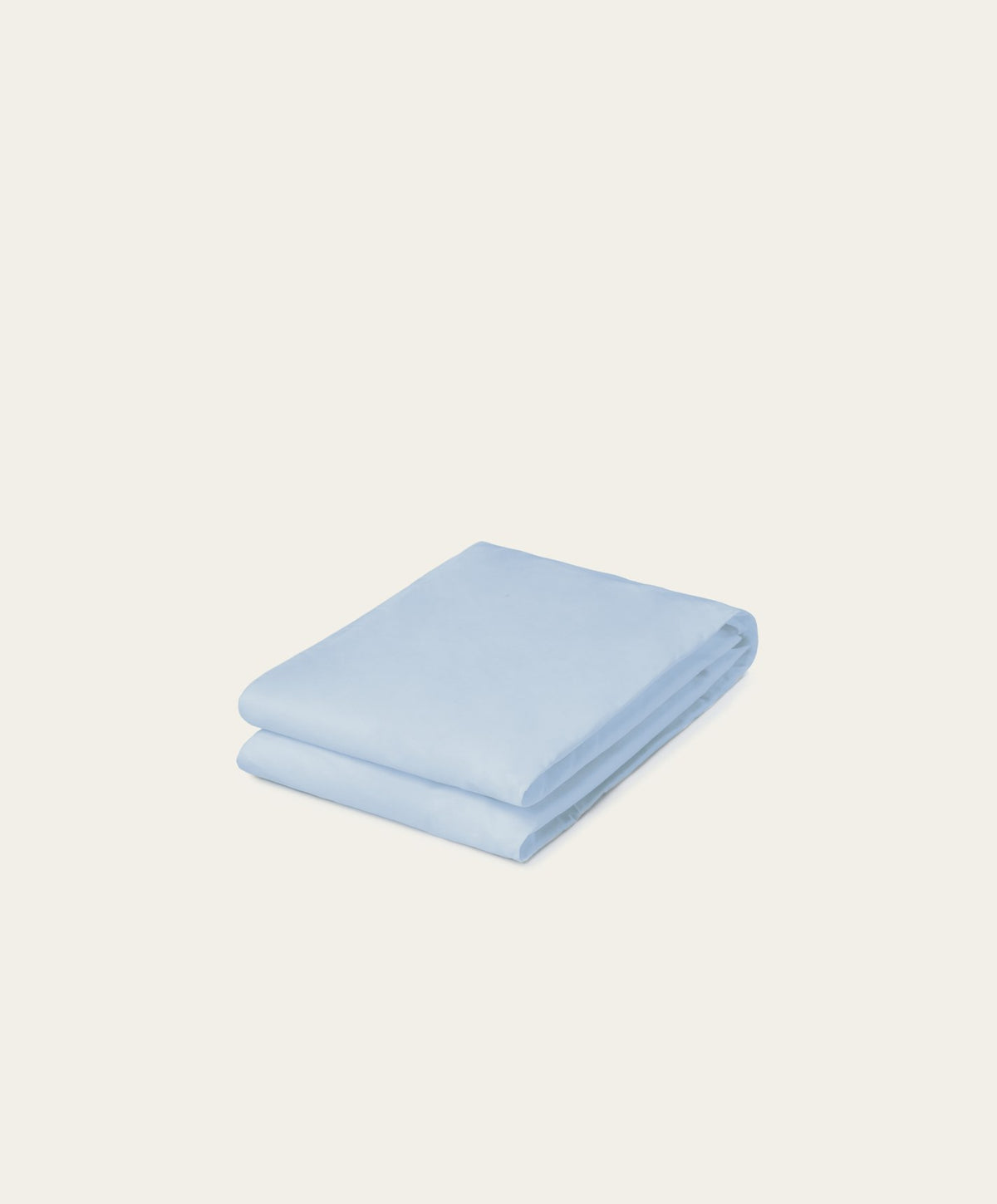 Percale Fitted Sheet by Fable Home, shown in Meadow Blue.