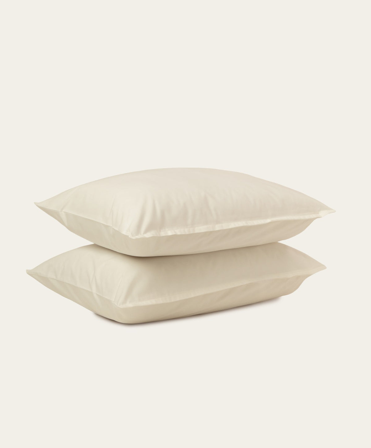 Percale Pillowcase Pair by Fable Home, shown in Birch Sand.