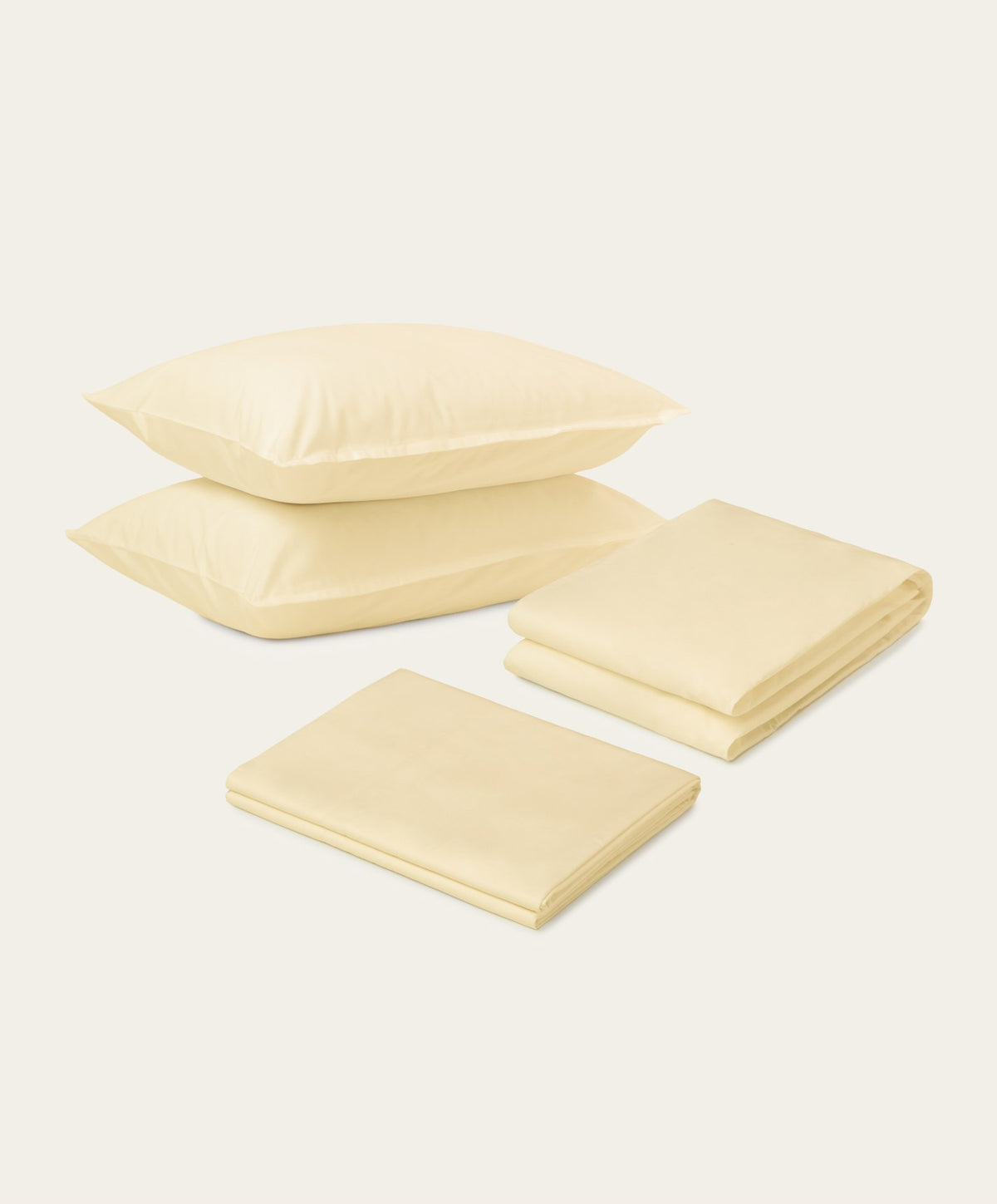 Percale Sheet Set by Fable Home, shown in Buttercup Yellow.
