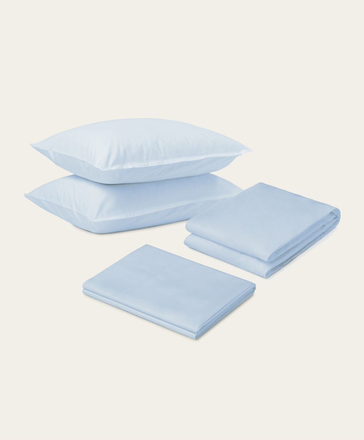 Percale Sheet Set by Fable Home, shown in Meadow Blue.