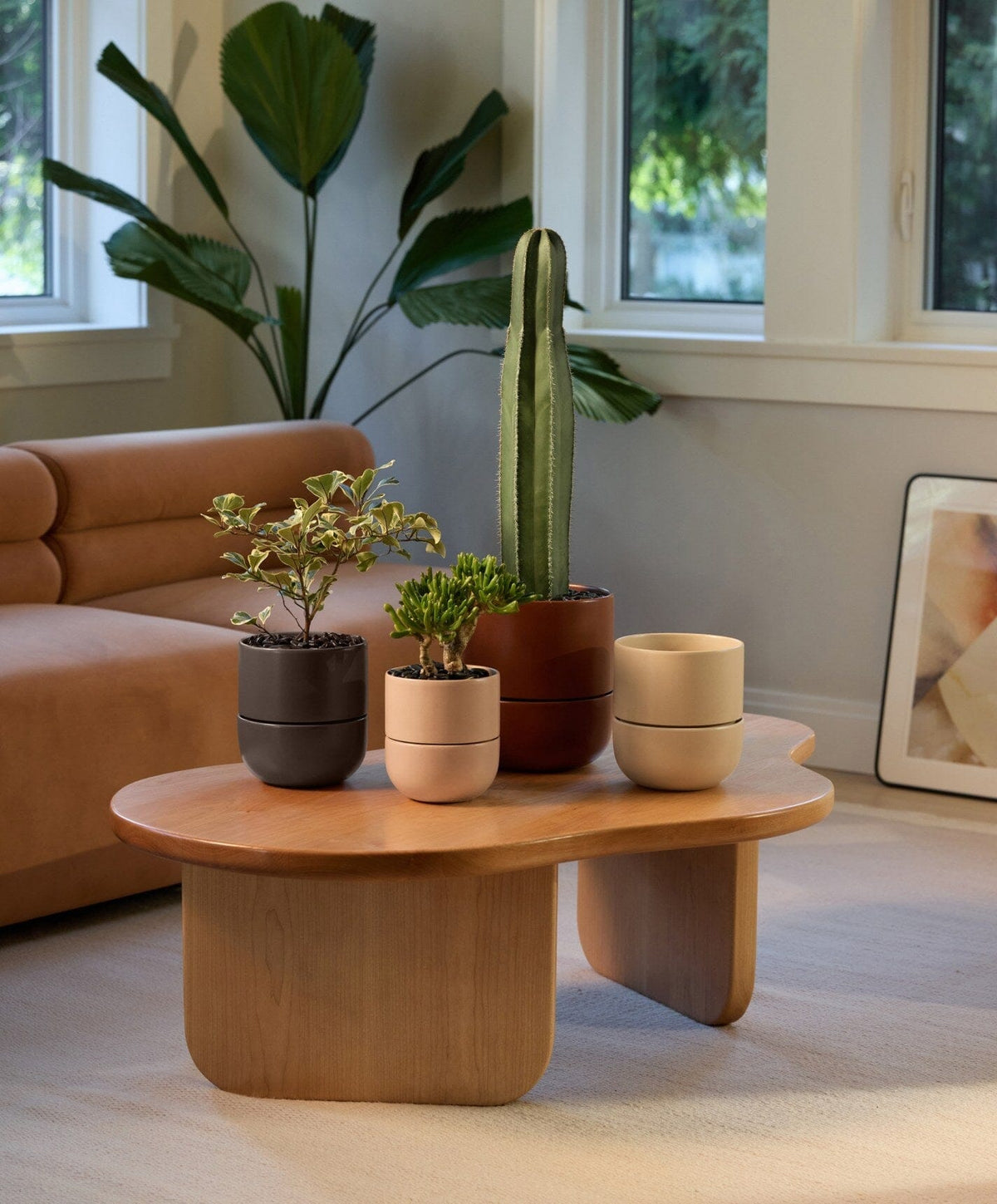 Planter Set by Fable Home, shown in Burnt Sienna.