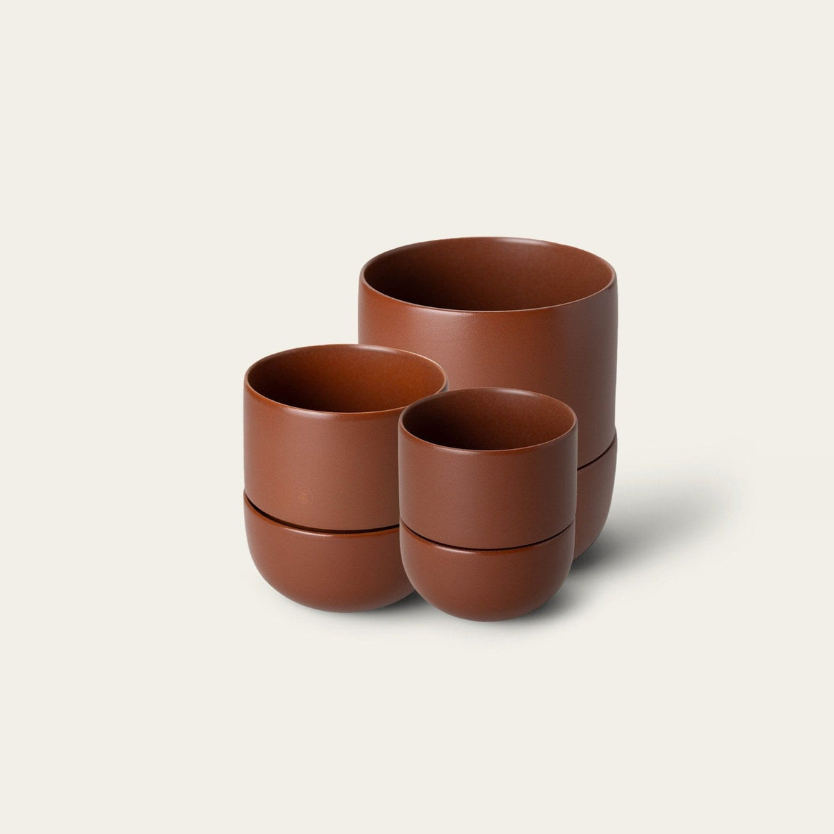 Planter Set by Fable Home, shown in Burnt Sienna.