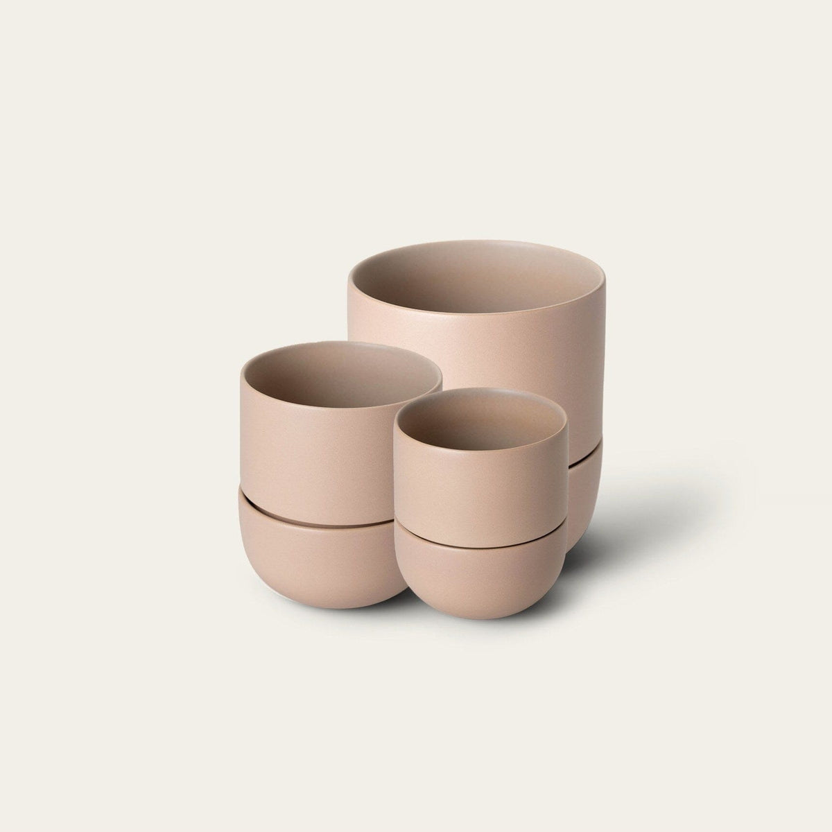 Planter Set by Fable Home, shown in Shoreline Sand.