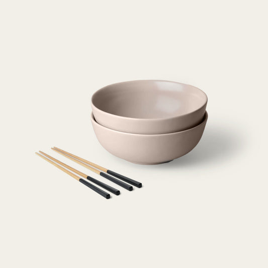 Ramen set bundles by Fable Home, shown in a deserttaupe/ashblack finish. – #deserttaupe/ashblack