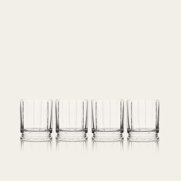 Rocks glasses glassware by Fable Home, shown in a clear finish. – #clear