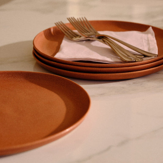 Salad Plates by Fable Home, featured in a canyonclay finish. – #canyonclay