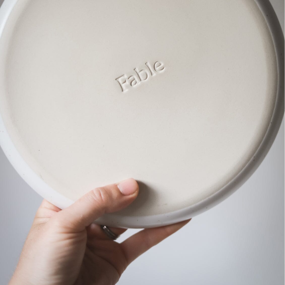 Serving platter dinnerware by Fable Home, shown in a deserttaupe finish.