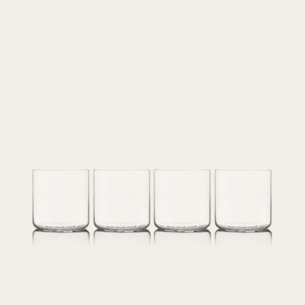 Short glasses pro glassware by Fable Home, shown in a clear finish. – #clear