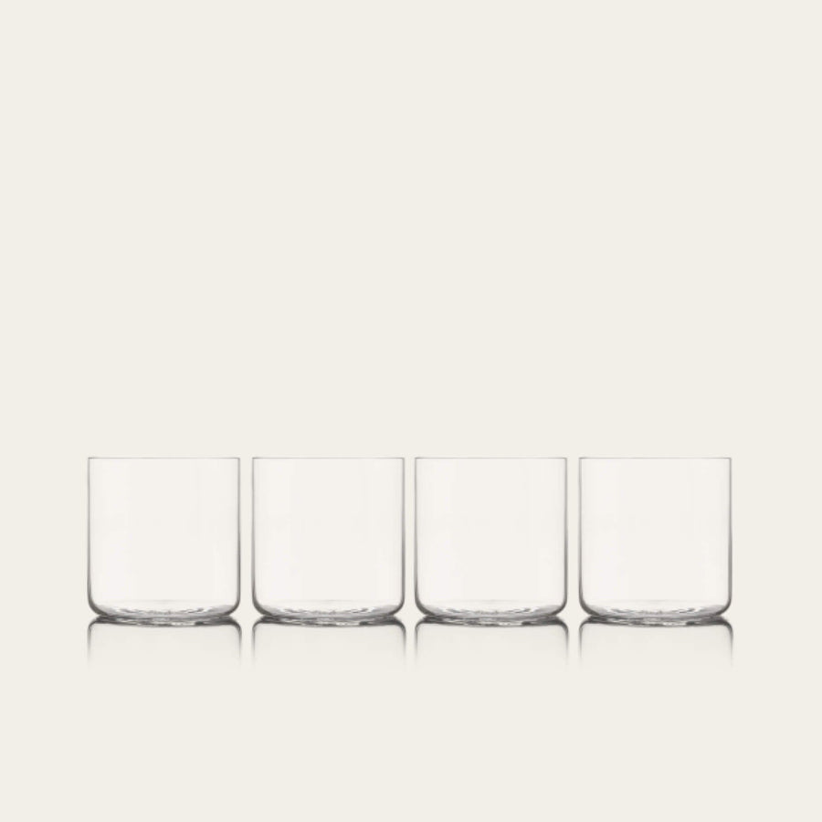 Short glasses pro glassware by Fable Home, shown in a clear finish. – #clear