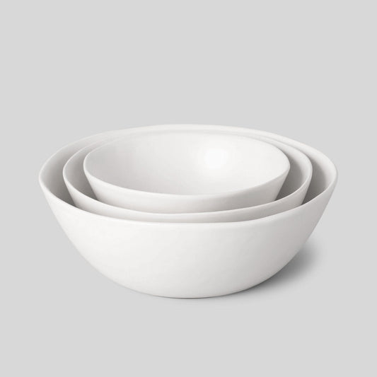 Single Nested Serving Bowls Dinnerware Admin Small Cloud White 