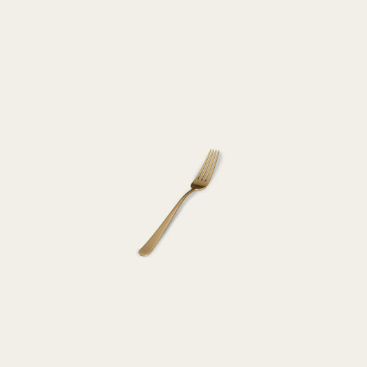 Single Small Fork Flatware Admin Matte Gold 