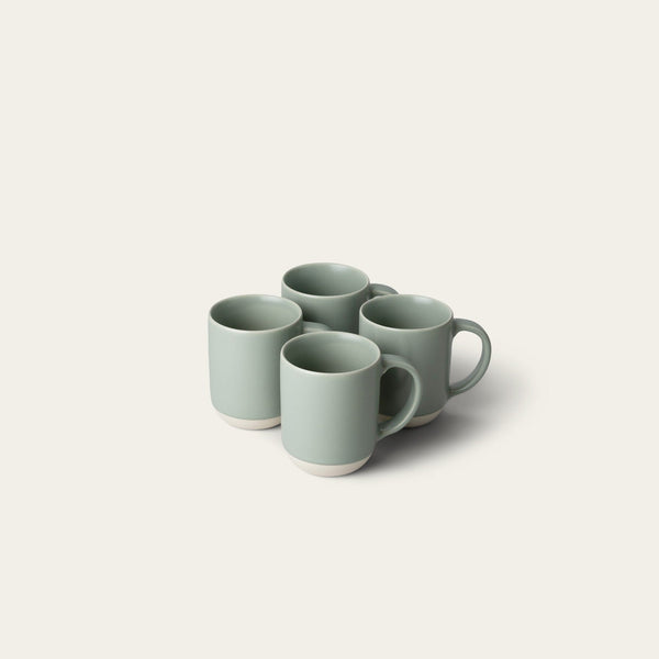 Small mugs drinkware by Fable Home, shown in a beachgrassgreen finish. – #beachgrassgreen