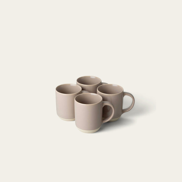 Small mugs drinkware by Fable Home, shown in a deserttaupe finish. – #deserttaupe